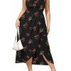 Women's Plus Size Dress Sleeveless Spaghetti Strap Cowl Neck Wrap Party Cocktail Cami Dress