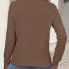 Women's Lightweight Button Down Cardigan Long Sleeve Casual Crew Neck Soft Knit Cardigans Sweater Tops