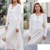 Newshows Cropped Cardigan Sweaters for Women 2025 Crew Neck Button Down Open Front Knit Bolero Shrugs