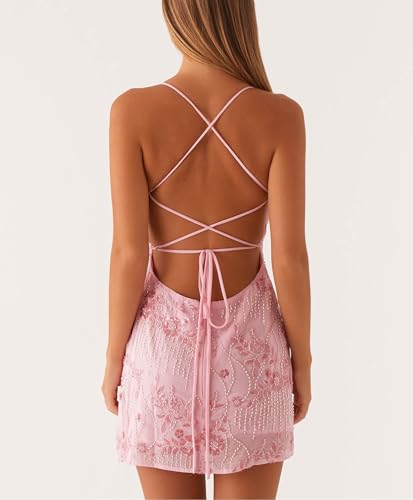 Women Sequin Knit Short Dress Square Neck Starfish Bodycon Mini Dress Slim Fit Tight Party Vacation Beachwear