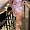 Club Dress Sexy Dress for Women Wedding Party Birthday Cocktail Spaghetti Strap Satin Side Ruched Midi Mini Dress