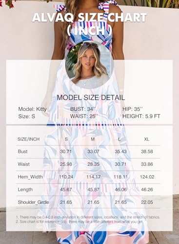 Women's 2025 Summer Sleeveless Floral Print Maxi Dress Strap Square Neck Beach Sun Dress