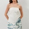Women Strapless Tube Mini Dress Summer Casual Boho Floral Print Sleeveless Backless Going Out Beach Short Dress