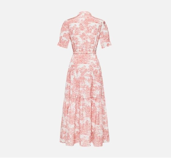 Women's Dress Printed Summer Casual Slim-Fit Waist-Tie Dresses for Women
