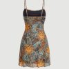 Women's Vintage 90s Mini Dress Spaghetti Strap Boho Mesh Short Dresses
