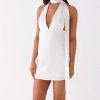 Women's Print Mini Dress Backless Large V-Neck Sleeveless Dresses