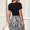 Women 2025 Summer Dress Square Neck Formal Short Sleeve Business Casual Outfits Ruffle Spring Pockets Sundress