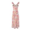 41wro5SSd2L.jpg Women's Vintage Holiday Floral Print Slim Fit Vest Dress Empire Waist Long Dresses