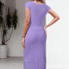 41ySyAUzyJL.jpg Women Fall 2025 Teacher Outfits Church Midi Cap/Long Sleeve Hollow Knit Modest Business Casual Sweater Dress