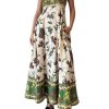 Women's Boho Floral Spaghetti Strap Long Dress Square Neck Vintage Y2k Graffiti Cami Maxi Dress