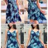 Womens Summer Dress 2024 Spring Sundresses Floral Flowy Casual Beach Vacation Wrap V Neck Spaghetti Strap Dresses
