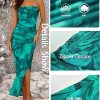 Women's Summer Maxi Dresses 2025 Bodycon Floral Sexy Spaghetti Strap Side Slit Party Cocktail Wedding Guest Mesh Long Dress