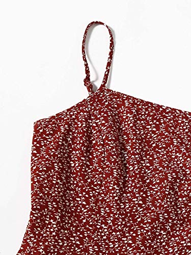 Women's Ditsy Floral High Waist Cami Short A Line Dress