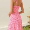 Women's Spring Sweetheart Neckline Tie Strap Summer Sundresses Sleeveless Mini Dress with Pockets