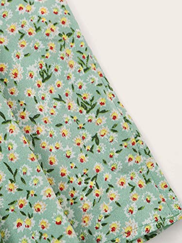 Women's Ditsy Floral High Waist Cami Short A Line Dress
