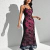 Women's Dresses Floral Print Cami Dress - Spaghetti Strap, Backless, Long, Slim Fit Dress for Women