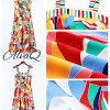 Women's 2025 Summer Sleeveless Floral Print Maxi Dress Strap Square Neck Beach Sun Dress
