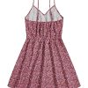 Women's Sleeveless V Neck Daisy Floral Short A Line Swing Cami Dress