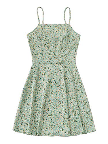 Women's Ditsy Floral High Waist Cami Short A Line Dress