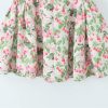 Women's Vintage Backless Floral Print Dresses Deep V Neck A-Line Mini Holiday Dress
