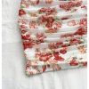 Women's Ruched Rose Print Cami Dress Spaghetti Straps Bodycon Mini Dresses