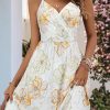 Women's Summer Dress 2025 Spaghetti Strap Sleeveless V Neck Casual Swing Sundress with Pockets