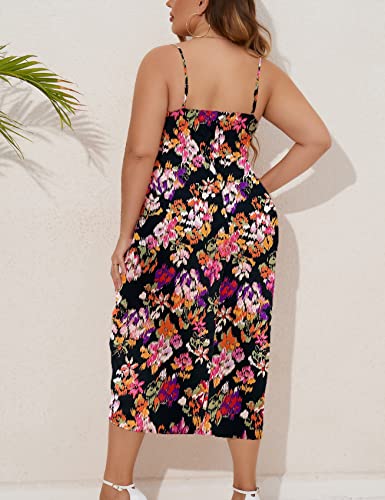 Plus Size Satin Dress 1X-4X Ruched Cowl Neck Spaghetti Strap Elegant Midi Dress Wedding Guest Cocktail Party