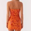 Women's Y2k Beaded Floral Dress Slim Sparkly Sequins Sleeveless Mini Bodycon Dress