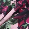 Women's Floral Print Dress with Heart Shaped Collar Slim Fit Straps Side Zipper Long Maxi Skirt