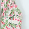 Women's Vintage Backless Floral Print Dresses Deep V Neck A-Line Mini Holiday Dress