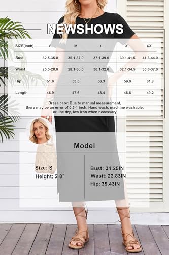 51fWGE8RbpL.jpg Women 2025 Summer Casual Dress Tie Waist T Shirt Short Sleeve Beach Crew Neck Slit Maxi Trendy