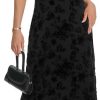 Women's Elegant V Neck Sleeveless Long Dress Double Layers Floral Mesh Maxi Dress Summer Casual Wedding Guest Outfits