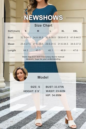 51sxDeqUznL.jpg Women Fall 2025 Teacher Outfits Church Midi Cap/Long Sleeve Hollow Knit Modest Business Casual Sweater Dress