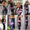 Women's Summer Floral Spaghetti Strap Maxi Dress Casual Backless Slit Cami Bodycon Dresses Long Sundress