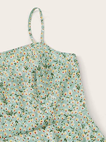Women's Ditsy Floral High Waist Cami Short A Line Dress