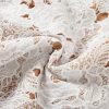Women Runway Crochet Hollow Out Lace Ruffles Spaghetti Strap Embroidery Belt Lace Up Midi Dress (White,l)